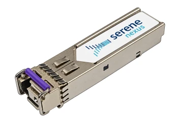 Serene Nexus 1000Base-BX80-U – SFP 1 Gb/s, BiDi TX 1490 / RX 1550 nm, 80 km, LC simplex
