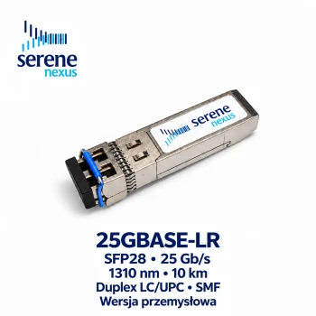 25GBASE-LR SFP28 1310nm 10km Duplex LC/UPC SMF industrialny