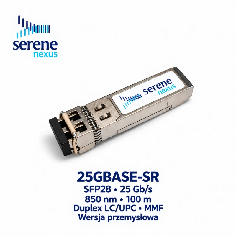 25GBASE-SR SFP28 850nm 100m Duplex LC/UPC MMF industrialny