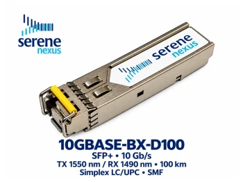 Moduł światłowodowy 10G SFP+ 100km 1550nm-TX/1490nm-RX Simplex LC/UPC SMF