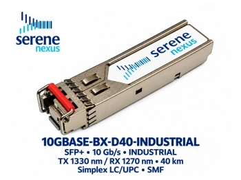 Moduł światłowodowy 10G SFP+ 40km Tx:1330nm/Rx:1270nm Simplex LC industrialny
