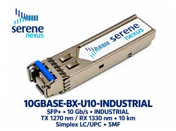 Moduł światłowodowy 10G SFP+ 10km Tx:1270nm/Rx:1330nm Simplex LC industrialny