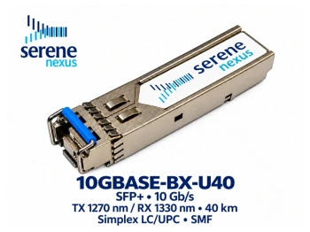 Moduł światłowodowy 10G SFP+ 40km Tx:1270nm/Rx:1330nm Simplex LC/UPC SMF