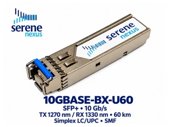 Moduł światłowodowy 10G SFP+ 60km Tx:1270nm/Rx:1330nm Simplex LC/UPC SMF