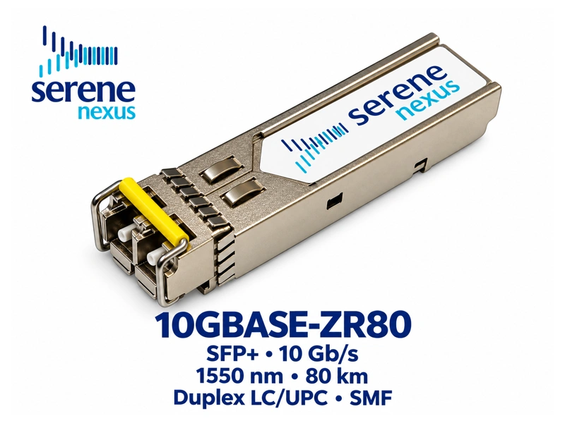 Moduł Serene Nexus 10GBASE-ZR80, SFP+ 10 Gb/s, 1550 nm, Duplex LC/UPC, SMF, 80 km