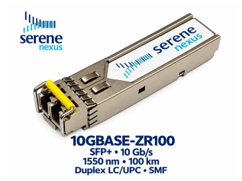 Moduł SFP+ 10GBASE-ZR100 1550 nm 100 km SMF – Serene Nexus
