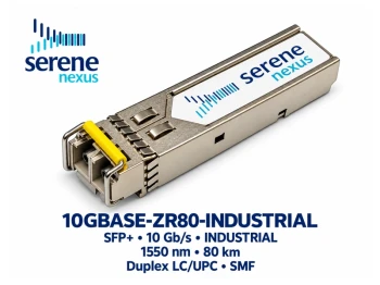 Moduł SFP+ 10GBASE-ZR80-INDUSTRIAL 1550 nm 80 km SMF przemysłowy – Serene Nexus