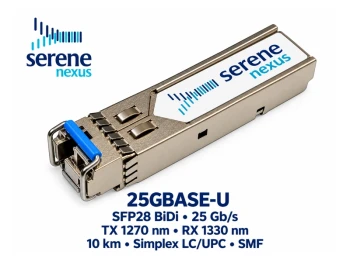 Moduł SFP28 BiDi 25GBASE-U TX 1270 / RX 1330 nm 10 km – Serene Nexus