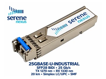 Moduł SFP28 BiDi 25GBASE-U-INDUSTRIAL TX 1270 / RX 1330 nm 20 km – Serene Nexus