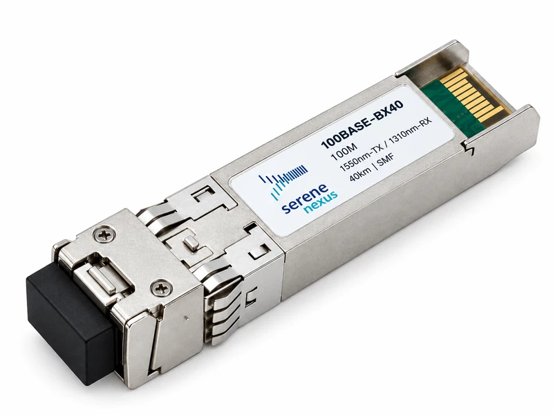 Serene Nexus 100BASE-BX40 – SFP 100 Mb/s, BiDi TX 1550 / RX 1310 nm, 40 km, LC simplex