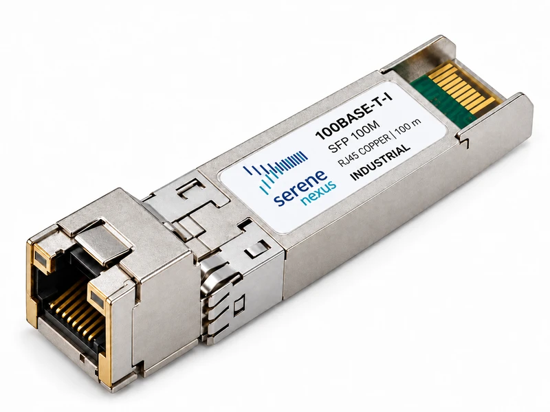 Serene Nexus 100BASE-T-I – SFP 100 Mb/s, RJ45, 100 m, industrialny