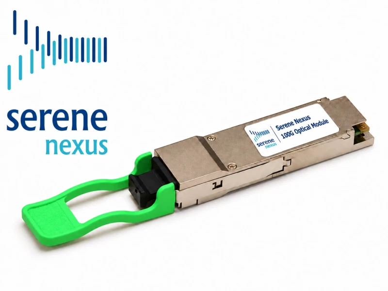 Moduł optyczny Serene Nexus 100G QSFP28 CWDM4 2 km duplex LC/UPC – przemysłowy – zdjęcie poglądowe