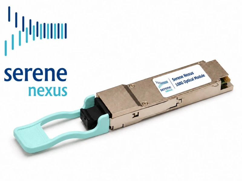 Moduł optyczny Serene Nexus 100G QSFP28 BX40 40 km 1304.58 nm TX / 1309.14 nm RX simplex LC/UPC – zdjęcie poglądowe