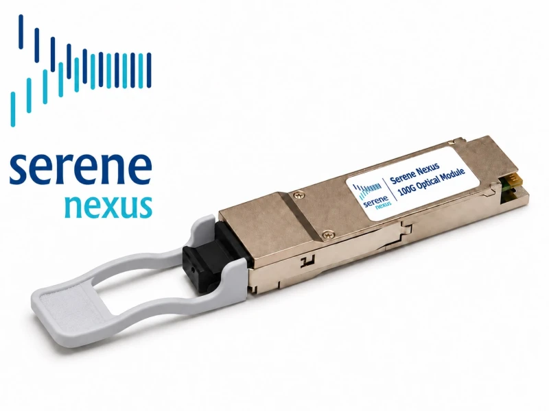 Moduł optyczny Serene Nexus 100G QSFP28 ZR4 80 km duplex LC/UPC – przemysłowy – zdjęcie poglądowe