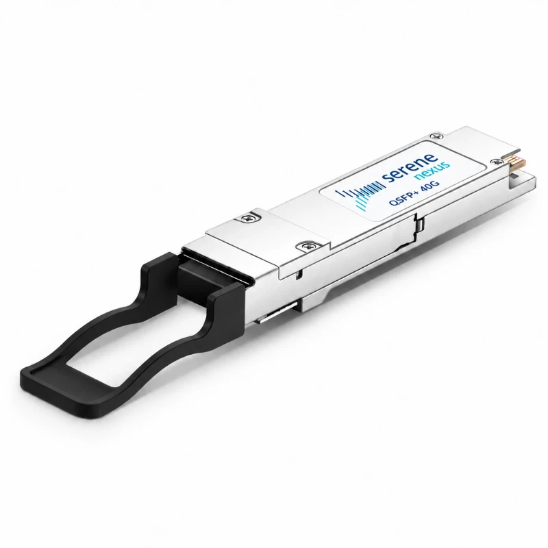 Moduł QSFP+ 40GBASE-SR4-INDUSTRIAL Serene Nexus — czarna rączka