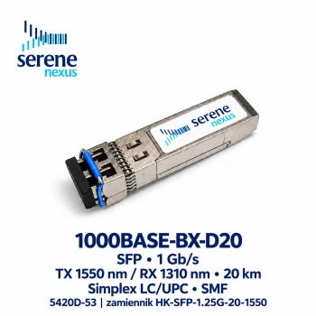 Zamiennik Hikvision HK-SFP-1.25G-20-1550 – Serene Nexus 5420D-53