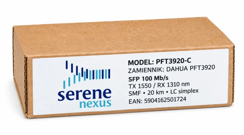 Serene Nexus PFT3920-C – opakowanie zamiennika Dahua PFT3920