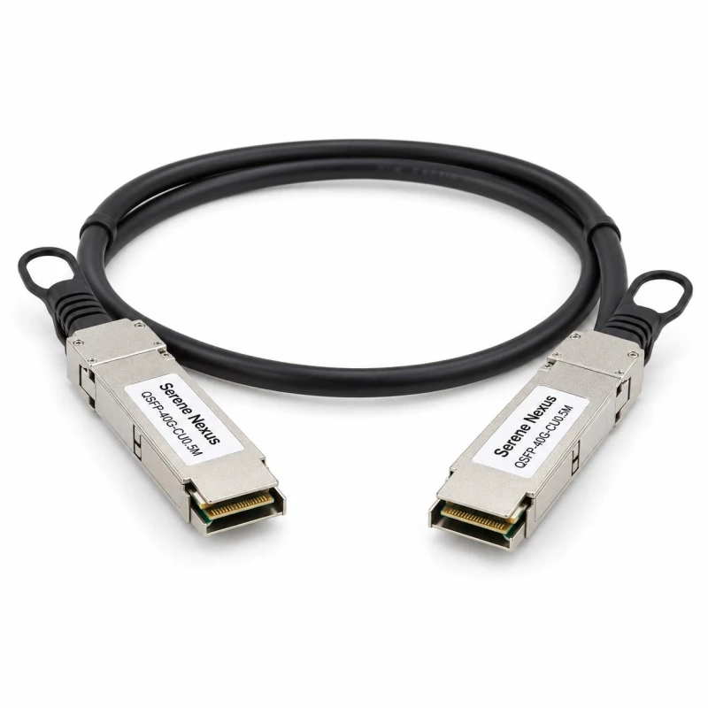 Zamiennik Cisco QSFP-H40G-CU0-5M – Serene Nexus DAC pasywny 0.5 m