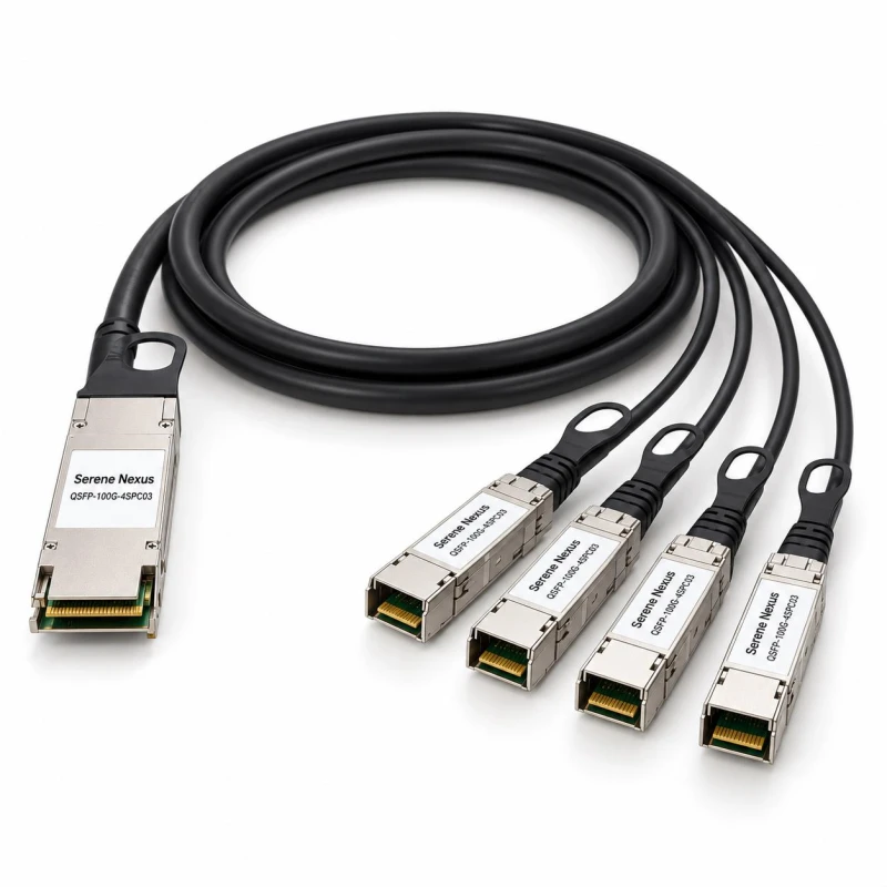Zamiennik Cisco QSFP-4SFP25G-CU3M – Serene Nexus DAC pasywny 3 m