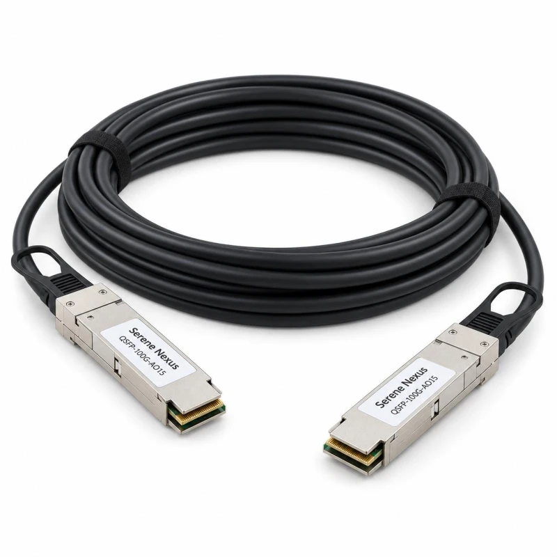 Zamiennik Cisco QSFP-100G-AOC15M – Serene Nexus AOC 15 m