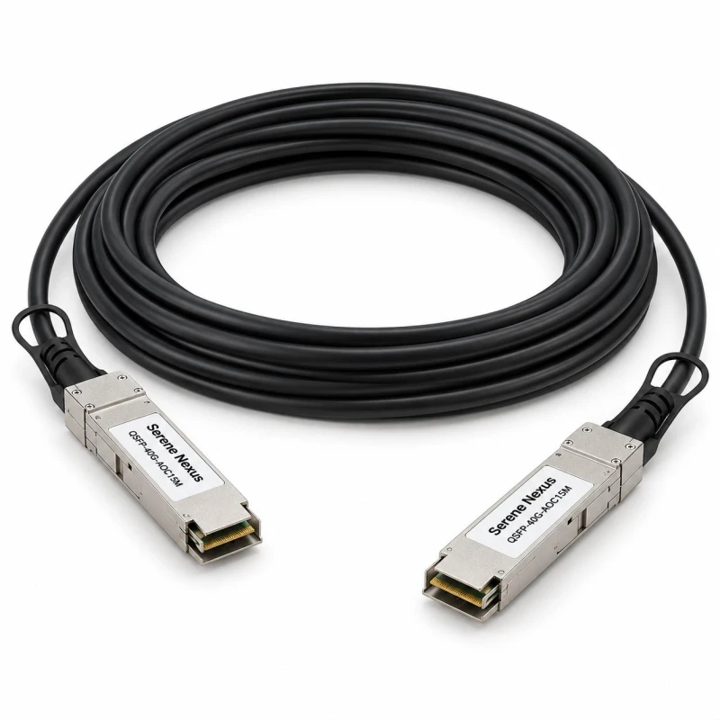 Zamiennik Cisco QSFP-H40G-AOC15M – Serene Nexus AOC 15 m