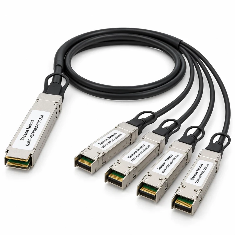 Zamiennik Cisco QSFP-4SFP10-CU0-5 – Serene Nexus DAC pasywny 0.5 m